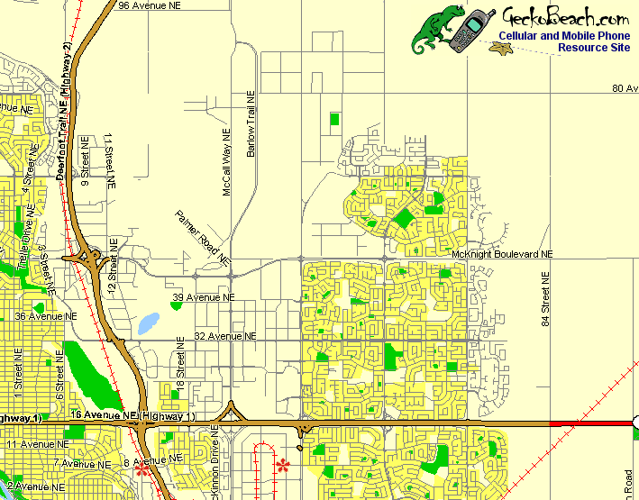 Map of Calgary NE