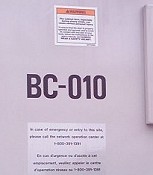 Telus Mobility/Clearnet sticker, site in Southlands, Vancouver