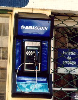 Cellular payphone, Quito, Ecuador