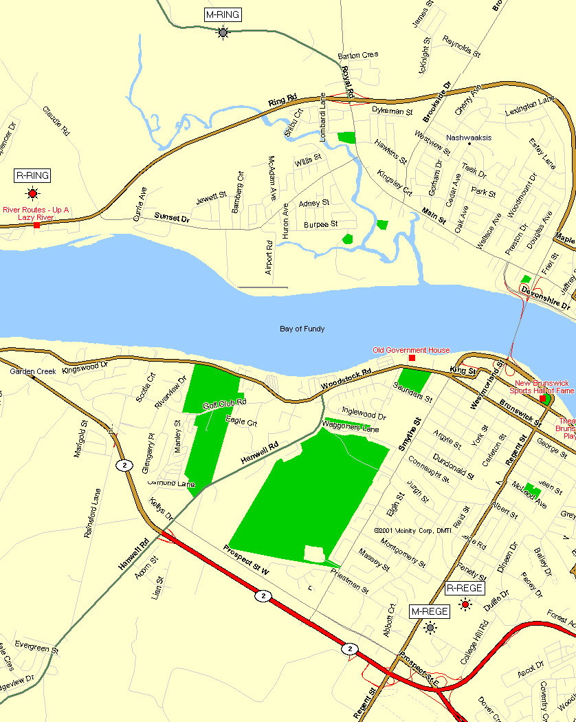 Map Fredericton West