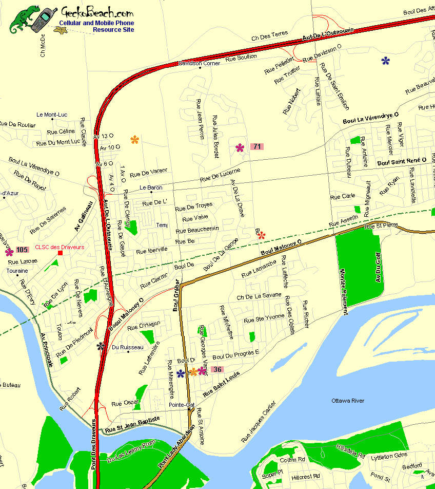 Map of Gatineau West