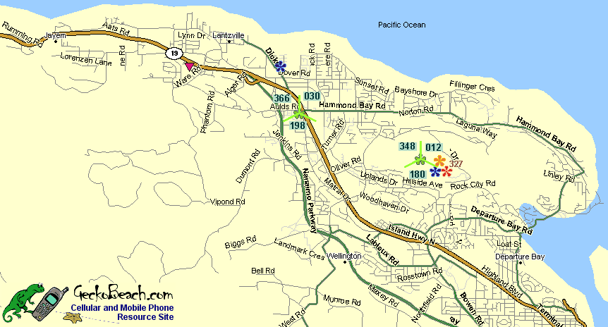 Map of North Nanaimo
