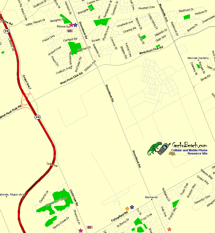 Map of Nepean South