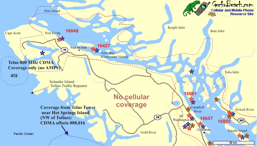 Map of Northern Vancouver Island