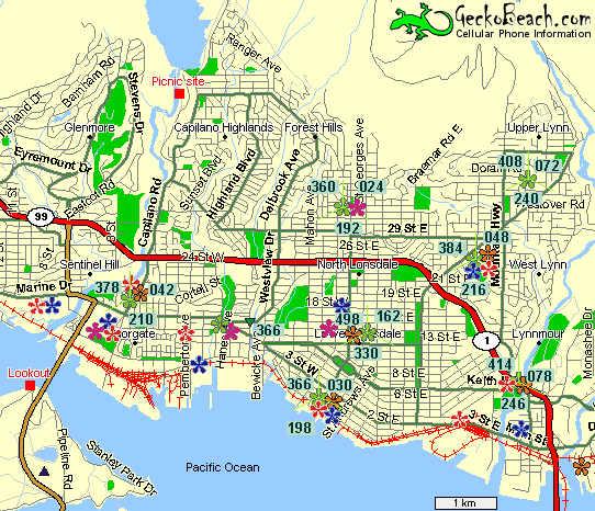 Map North Vancouver West