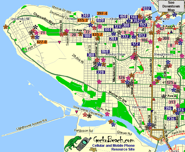 Map of Vancouver West